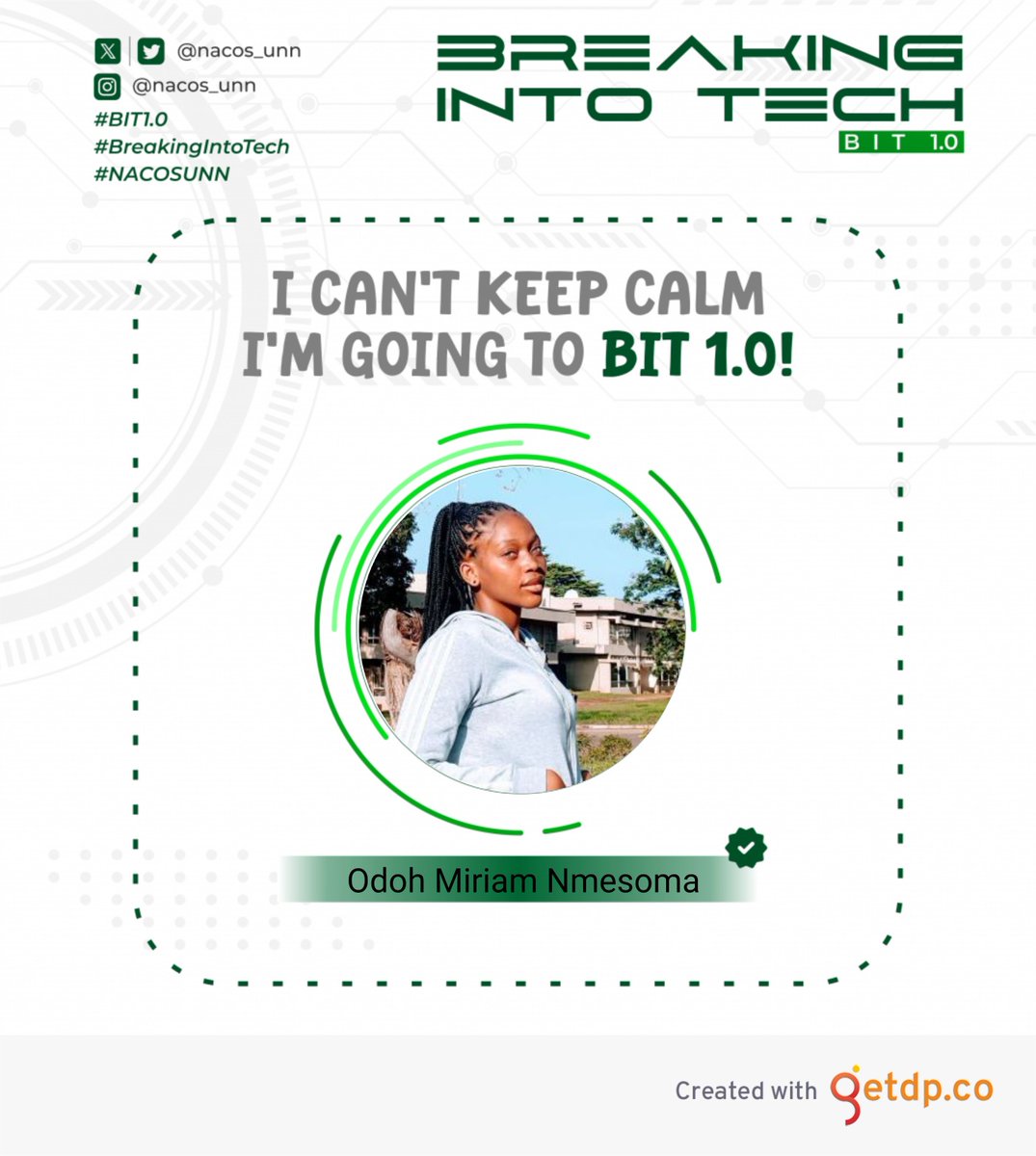 I will be attending BIT 1.0. 
Don't miss out on this great opportunity, it's happening at PAA, on Friday, 1st of march.
There is a lot to gain.
see you there🤭👍🤩
#BIT1.0
#BreakingintoTech
#NACOSUNN