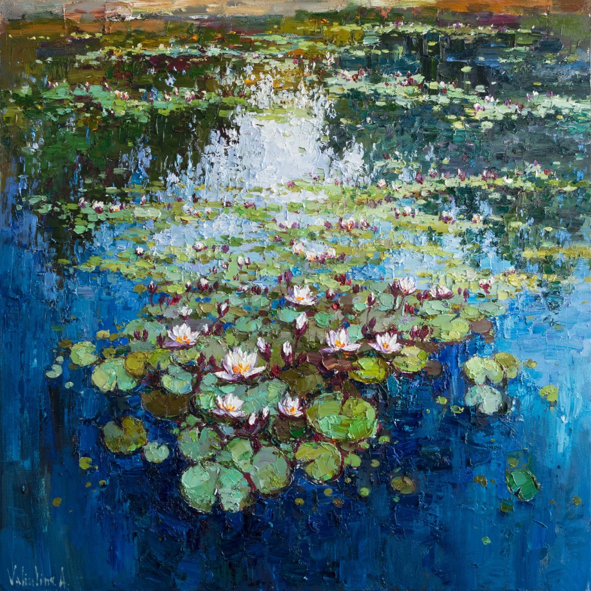 Immerse in the ethereal beauty of 'White Water Lilies,' an original oil painting by @‌valart_gallery Anastasiia Valiulina. 
tinyurl.com/4hktwk8v

#WhiteWaterLilies #OriginalArt #ClaudeMonetInspired