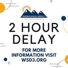 Due to winter weather conditions there will be a two -hour delay for Wednesday, Feb.28.