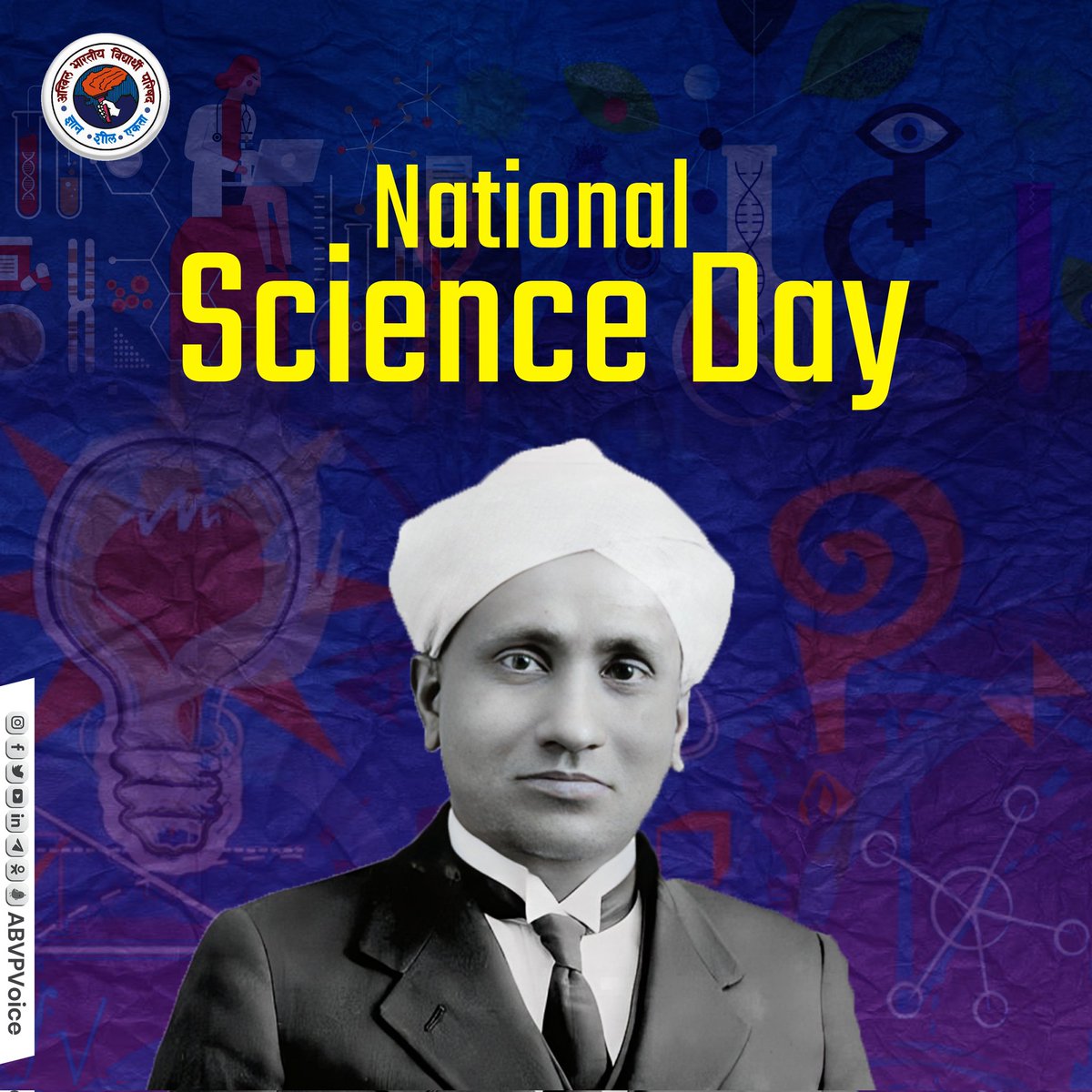Our humble tributes to the eminent scientist, Nobel laureate Bharat Ratna #CVRaman Ji on #NationalScienceDay. 

He made groundbreaking work in the field of light scattering popularly known as the Raman effect. His contribution to science will inspire young generations to innovate…