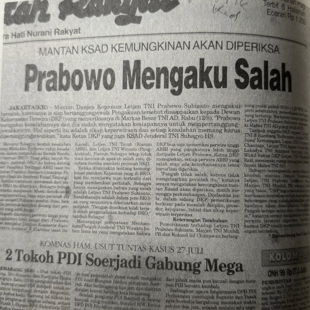 denismalhotra's tweet photo. Hanya di Republik Sulap, orang dengan serangkaian catatan kelam di masa lalu: terlibat kasus HAM, dipecat secara tidak hormat, dan harus diadili atas kejahatannya malah kini digelari jenderal kehormatan.

Ini jelas perampokan terang-terangan di siang bolong. https://t.co/JLDtuAdUGn