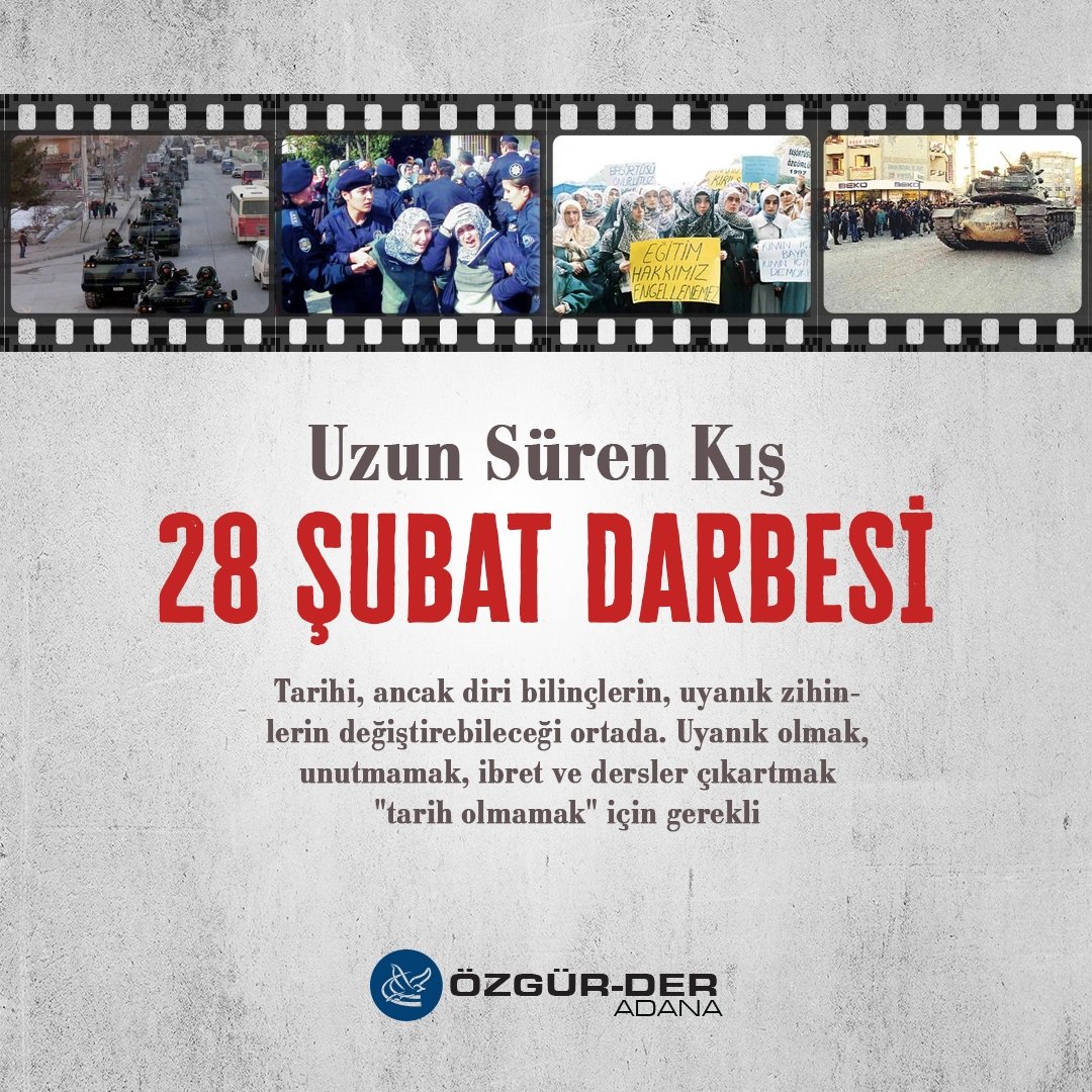 28 Şubat Post modern darbeyi unutmadık unutmayacağız