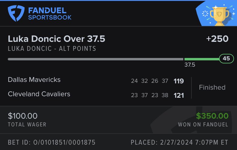 BetsRigged's tweet photo. INSANE DAY 🤯

LUKA DONCIC SGP (+346) ✅
LUKA DONCIC O37.5 PTS (+250) ✅
HAWKS ML (+160) ✅
PENGUINS ML (+132) ✅
PENGUINS +2.5 LIVE (+102) ✅
FLAMES ML (-120) ✅

5 PICK PARLAY ROUND ROBINS 🤦🏻‍♂️ 3/5 

DON’T MISS OUT NEXT TIME 

TURNED $100 ➡️ $446 TODAY 👊🏼

#GamblingX #NBA #NHL https://t.co/JS2C5NrZsT