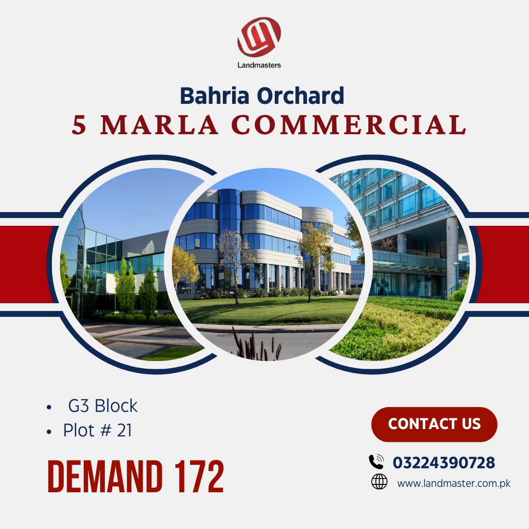 landmasterinfo's tweet image. 5 Marla Commercial For Sale
Bahria Orchard

𝐅𝐨𝐫 𝐅𝐮𝐫𝐭𝐡𝐞𝐫 𝐃𝐞𝐭𝐚𝐢𝐥𝐬 𝐂𝐨𝐧𝐭𝐚𝐜𝐭
wa.me/923224390728

#bahriaorchard #bahriaTownplot #1kanalplot #commercialpropertyforsale #lahoeproperty #propertymanagement #propertyinvestor #propertyinvestment #appartements