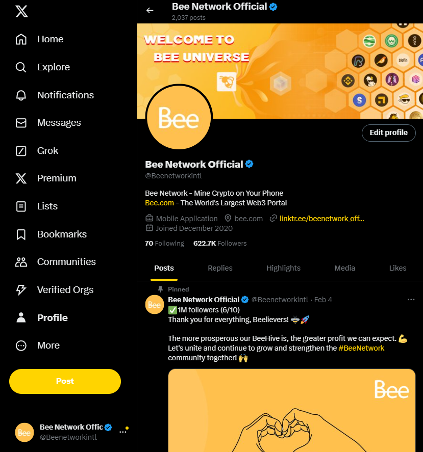 Breaking: my 𝕏 interface turns Bee Yellow 🐝
#BeeNetwork