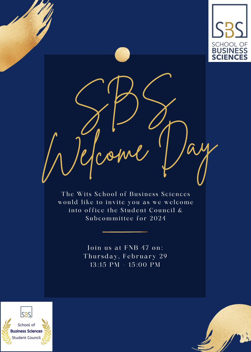 Good morning, SBS students! Heads up, we've got a Welcome Day lined up to make our debut as your student council official. It's open to all, so swing by and hang with us. Just hit us up with an RSVP for catering forms.gle/7FsjYpGFykwNcb…