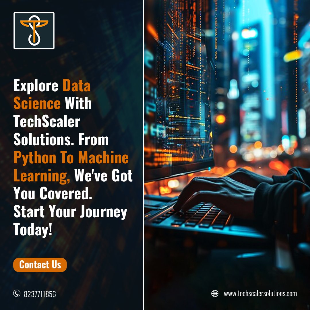 Techscaler_'s tweet image. Dive into the world of data science with TechScaler Solutions. Master Python and machine learning, unlocking a universe of opportunities. Your journey to expertise starts today.
.
.
#DataScience #TechScaler #Python #MachineLearning #Technology #Innovation #LearningJourney