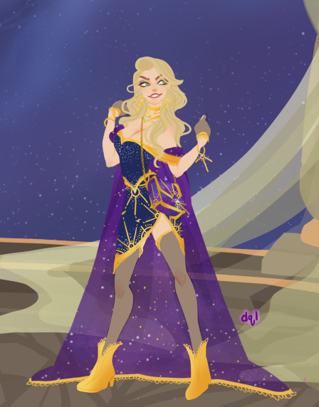 Stormwindian's tweet photo. @CherRo_Art omg! I love your art; thank you for the opportunity!! 

This is my wild mess of an OC—Alison of Stormwind! https://t.co/ffq8L0p5kC