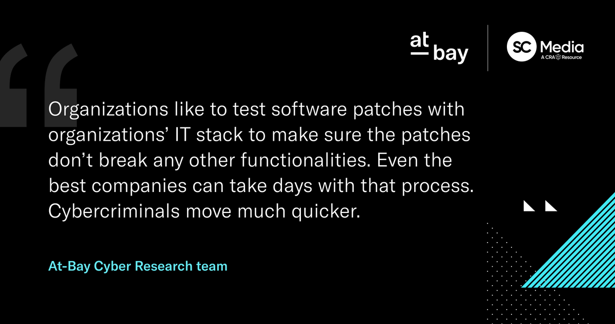 Ransomware threat actors can jump on newly disclosed vulnerabilities like ConnectWise within hours. ⏱️ That’s why At-Bay’s swift response was crucial — saving hundreds of companies from a potential attack.

Partnering with an #InsurSec provider like At-Bay is your best chance to