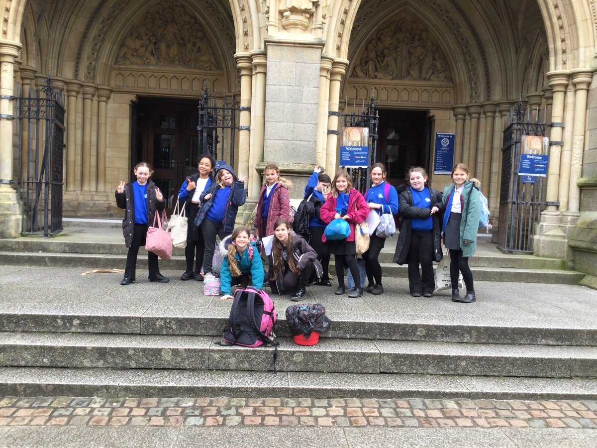 Children from our KS2 choir have arrived safely at Truro Cathedral ready for a night of singing with other schools from across the county at Song Fest! #ks2choir Truro Cathedral #singing