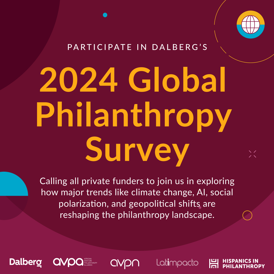 Attention private philanthropic funders: we want to hear from you!

Join the conversation on developments in the global philanthropic landscape due to #AI, #ClimateChange, and social and geopolitical shifts by taking our 2024 Global #Philanthropy Survey: bit.ly/3Hs9bVc