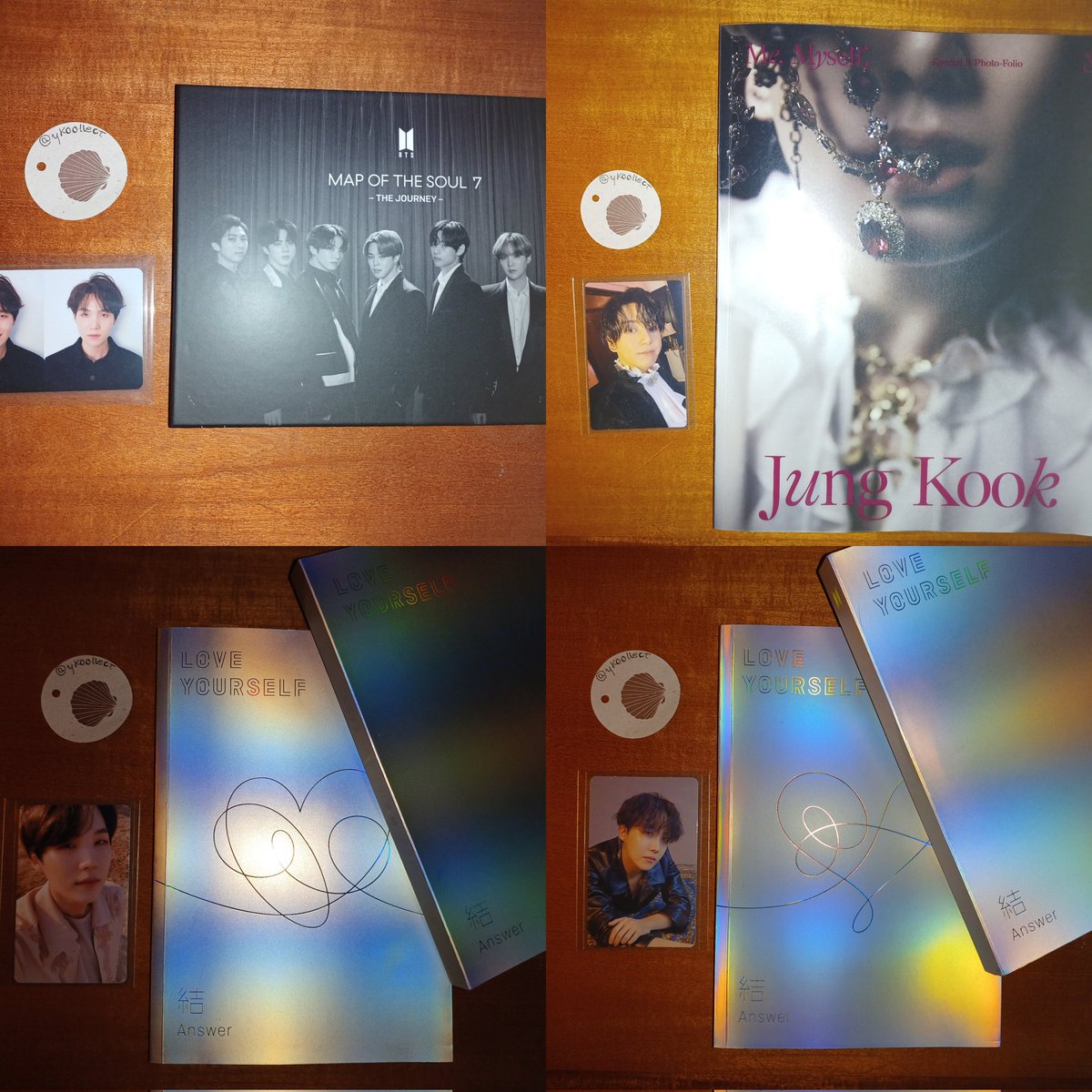 ykoollect's tweet image. VENDO/VENDA álbum e card BTS

Yoongi Tear R + MOTS The Journey - R$100
Jungkook photofolio pãozinho- R$230
Yoongi Tear Y + Answer L - R$110
Hoseok Tear O + Answer E - R$105

Cards em perfeito estado, álbum Answer E com avaria leve

Todos com frete incluso
Não vendo separado :(