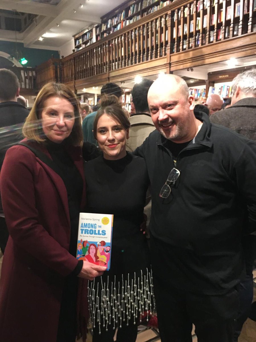 mariannaspring's tweet photo. It was so exciting launching my book Among the Trolls last night! It ties together everything my podcasts and investigations reveal about disinformation, trolls and hate - and its consequences.

Brilliant to see everyone, including those who trust me to investigate their stories. https://t.co/LuCCGep87J
