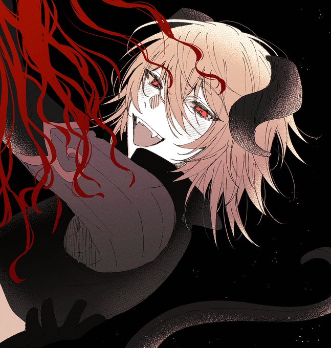 「demon boy hair between eyes」 illustration images(Latest)