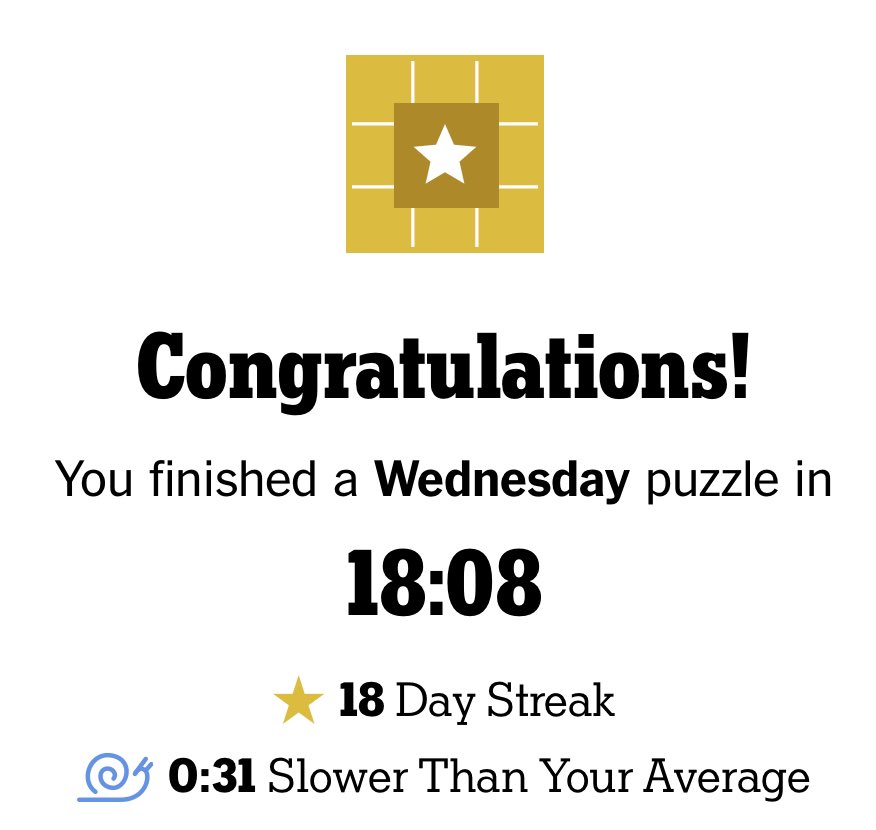 kpthefirst's tweet photo. Not my best Wednesday, but Iโve finally solved my 1000th @NYTGames Crossword!!!! #wordmaster https://t.co/dLhRLrTok3