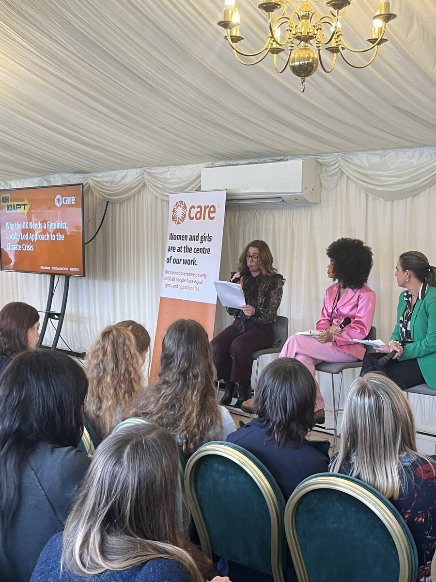 Great panel at a @careintuk event at UK Parliament on climate change & women’s rights with the formidable @mikaelaloach #GenAdapt #IWD2024