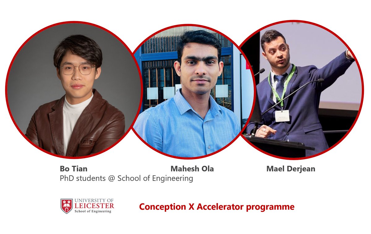 Great achievements from our PhD candidates! Three of PhD students supervised by Dr. Himanshu Kaul have been accepted to the Conception X Accelerator programme. They are Bo Tian, Mael Derjean (Respiratory Sciences), and Mahesh Kumar Ola. Conception X @conceptionxtech will provide