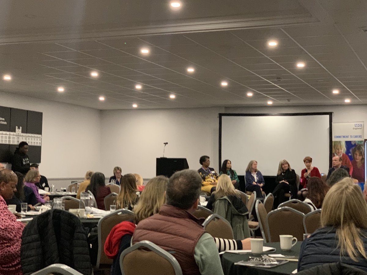 Panel discussion Commitment to Carers; how does it feel on the ground and collaboration …….. I want to tell my story once …….. let’s work together to make it happen #NHSThinkCarer @NHSEngland @BlackCarers @CarersTrust #personalisedcare @SouthWestIPC