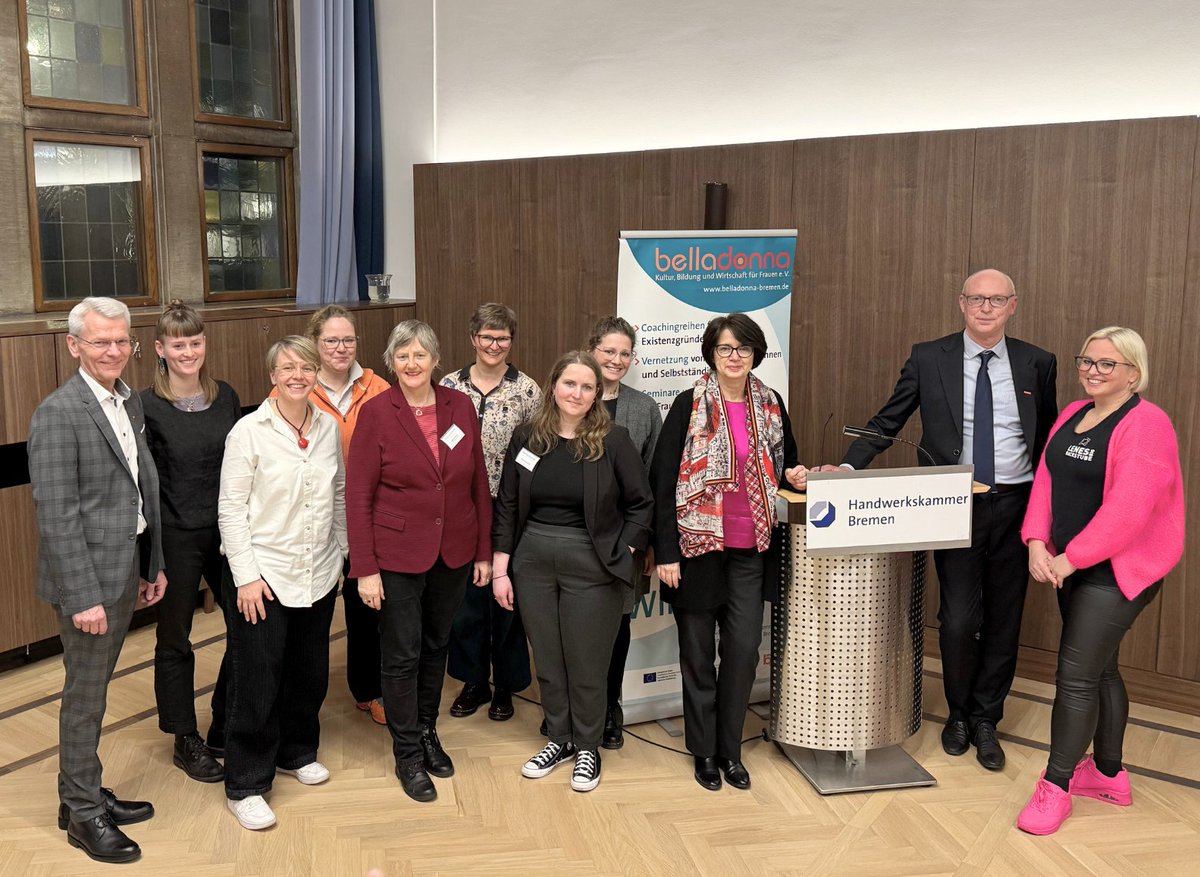 Gestern fand in der Handwerkskammer die Veranstaltung 'Mut für eigene Wege - Frauen als Vorbilder im Handwerk' statt. Senatorin Claudia Bernhard hielt ein Grußwort, danach folgte eine interessante Podiumsdiskussion mit engagierten Frauen aus dem Land Bremen. @belladonna_HB