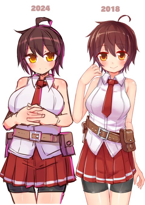 ゲームの立ち絵と並べてみたけど全然違った 