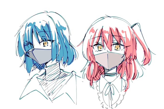 「mouth mask multiple girls」 illustration images(Latest)