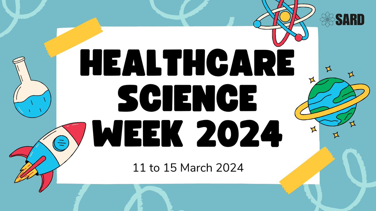 Today is the start of #HealthcareScience week 2024 🧪 The SARD Team is grateful for all the incredible people currently in healthcare science as well as those learning to be! #HCSweek2024