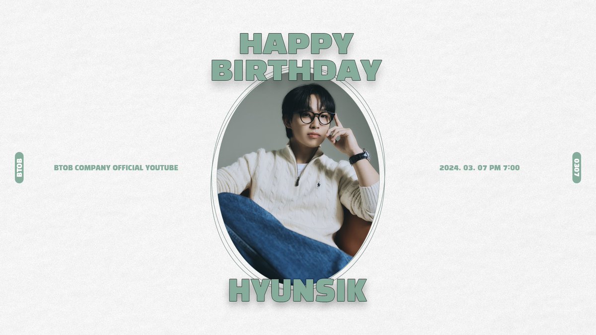 [🔴]

HAPPY HYUNSIK DAY🐻🎉
현식이랑 생일파티 할 멜로디 모여라!
 
🗓️ 2024. 03. 07 PM 07:00 (KST)
📍 BTOB COMPANY OFFICIAL YOUTUBE

🔗 youtube.com/live/tbZGTz5Ma…

#비투비 #BTOB
#임현식 #LIMHYUNSIK
#HAPPY_HYUNSIK_DAY
<a href="/BTOB_IMHYUNSIK/">임현식</a>