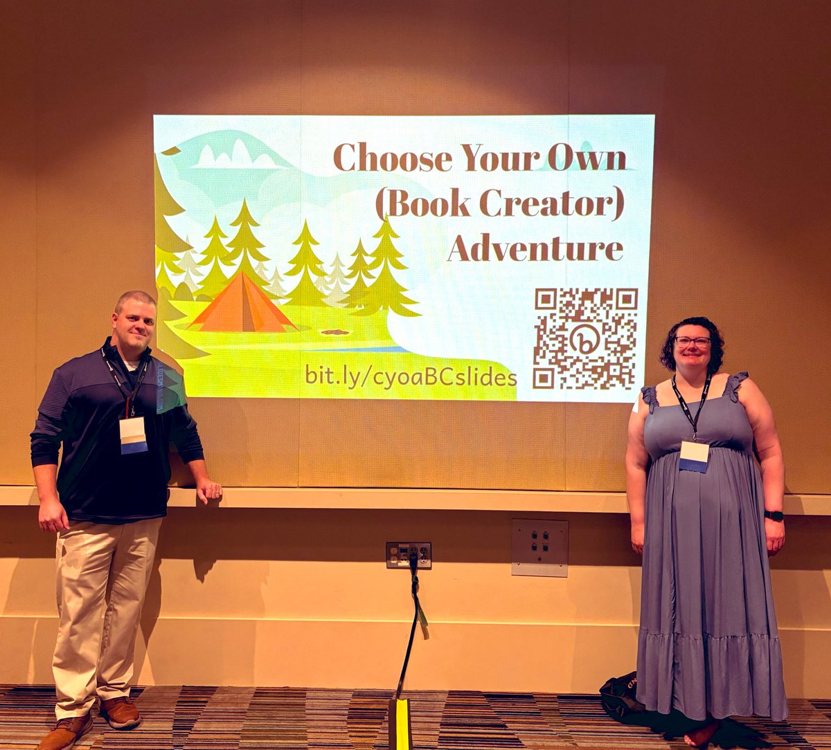 Anna Webb and I enjoyed sharing how to create Choose Your Own Adventure books using <a href="/BookCreatorApp/">Book Creator Team</a> with a room full of librarians at the #SCASL24 conference! #BreakingOutOfTheOrdinary <a href="/SCASLNet/">SCASL</a>