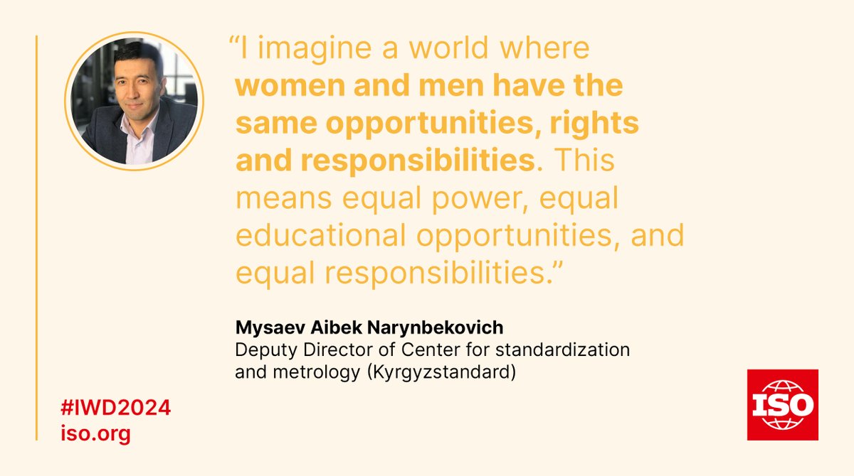 🌐 Celebrating strides in gender equality in standards development! Kyrgyzstandard 🇰🇬 is committed to a fairer society with their Gender Action Plan which includes: ✅ Equal opportunities in standards development ✅ More women in technical committees #IWD2024 #GenderEquality