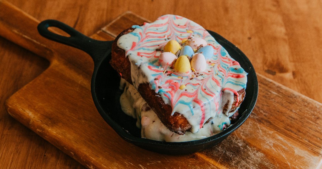 monkibistro's tweet photo. The Mini Egg French Toast is returning to a MONKI near you on March 10th! Indulge in mini egg perfection with every savory bite. 🍳✨ #FrenchToastDelight
#monki #frenchtoast #minieggs #easter #spring #cute #pastel #sweettooth #instafoodie #supportlocal #foodie #foodphotography https://t.co/XPk9ETmbie
