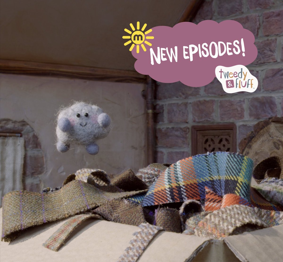 BRAND NEW episodes of Tweedy &amp; Fluff land on Milkshake! Channel 5 from next week: 7am Monday 11th March and available on My5 Catch-up!

channel5.com/show/tweedy-fl…

#tweedyandfluff #stopmotion #milkshake #yacf #newshow #preschool #wool #tweed #craft #handmade #pet #fluff #love