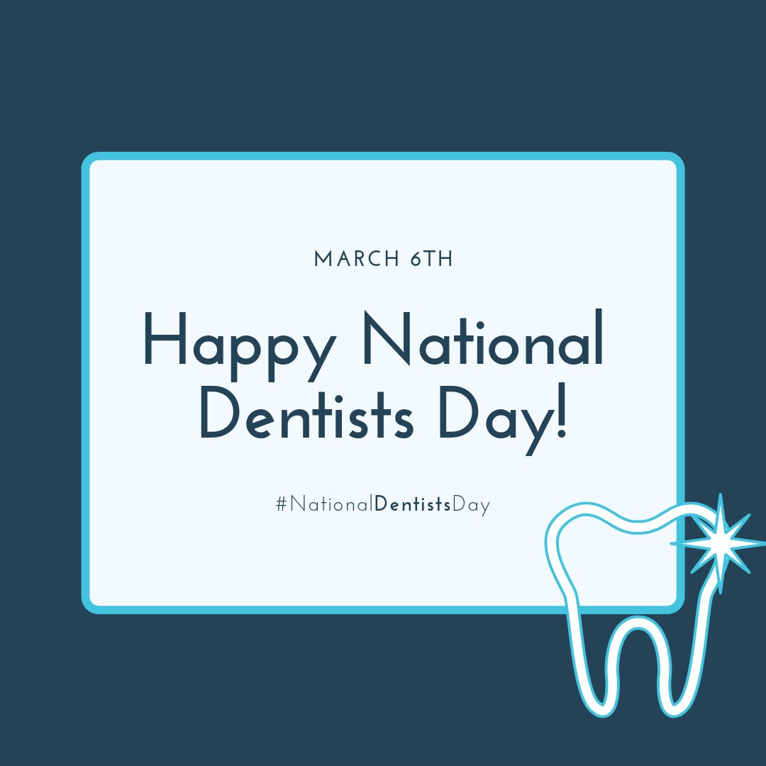 Smile bright, it's National Dentist Day! Let's celebrate those who keep our pearly whites shining and our smiles healthy.' 🦷✨ #NationalDentistDay #DentalCare #HealthySmiles #OralHealth #Dentistry #BrightSmiles #KeepSmiling #DentalHygiene #SmileMore #DentistVisit #HappyTeeth