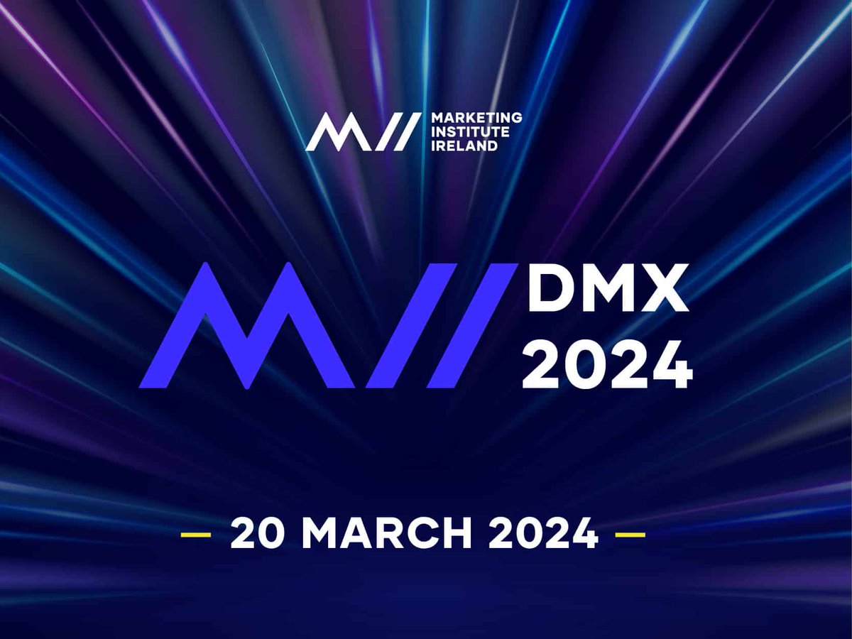 Just 2 weeks until MII DMX Conference 2024! Elevate your digital marketing game with insights on global strategies and cutting-edge technologies. From mastering brand management to GenAI marketing, we've got you covered! Don't miss out - book now! mii.ie/marketing-even…