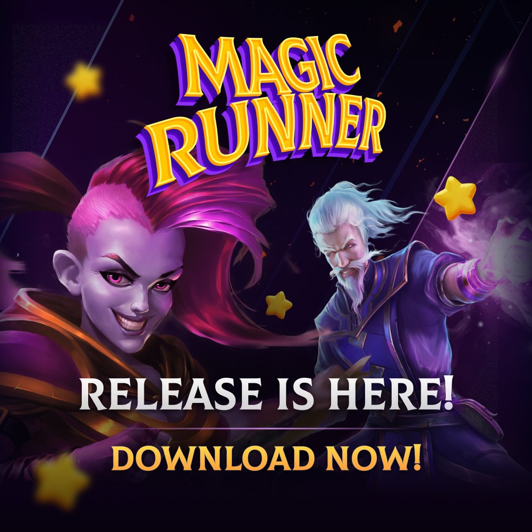 MAGIC RUNNER IS HERE! ⚡️

Start your infinite run and rush to the top of the leaderboard to earn $MCRT! 🏃

Download Magic Runner &amp; start playing NOW to receive additional bonus for being Early! 💎
lobby.magiccraft.io/magic-runner