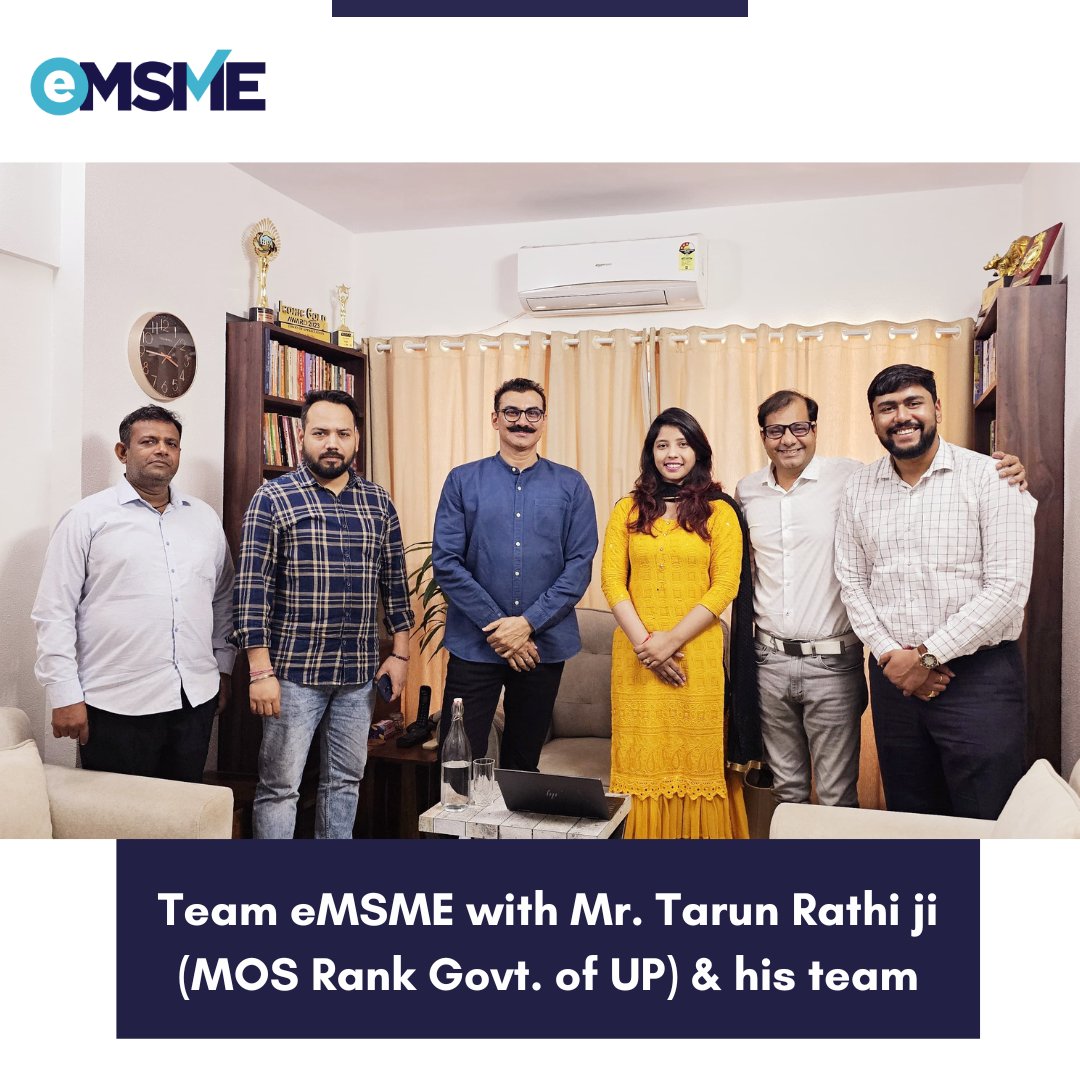 Team eMSME had a very productive meeting with Mr. Tarun Rathi and we look forward to collaborating for the growth of MSMEs @pravasi