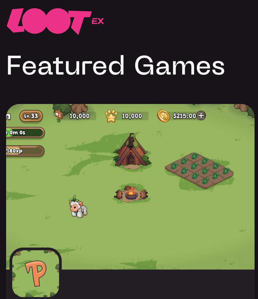 Mantle上的鏈遊
<a href="/PixelPalsAI/">PixelPals</a> 
抽 20組code 
額外加碼抽獎
只要是使用瘋狗社區X Lootex的 code 
遊玩連續兩週 + 
2 onchain transaction per week
兩週後還可以抽 Smart Frens

使用 code 的玩家
會比沒有用的玩家多 10 credit
（可以額外買遊戲裡面的道具）

詳細的遊戲玩法可以參考以下白皮書