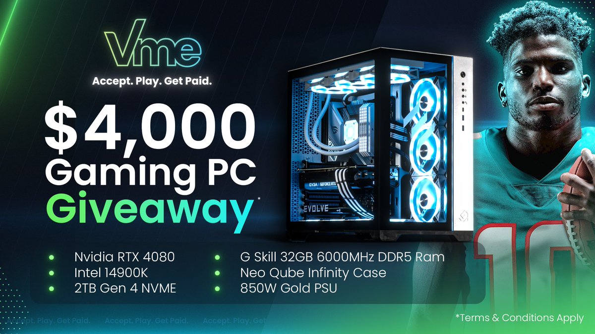 $4,000 RTX 4080 Gaming PC Giveaway! To enter, perform these tasks via the link below: ⚡️Retweet + Like 🪐Follow: @VmeChallenge Enter Here: vast.link/VME-PC