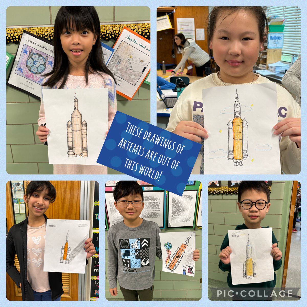 KawasakiSeth's tweet photo. These sketches of Artemis - NASA's Space Launch System are out of this world! @A_RiveraNY @klibertini2 @PTAJackson @JerichoUFSD https://t.co/x7IrlgAZVg