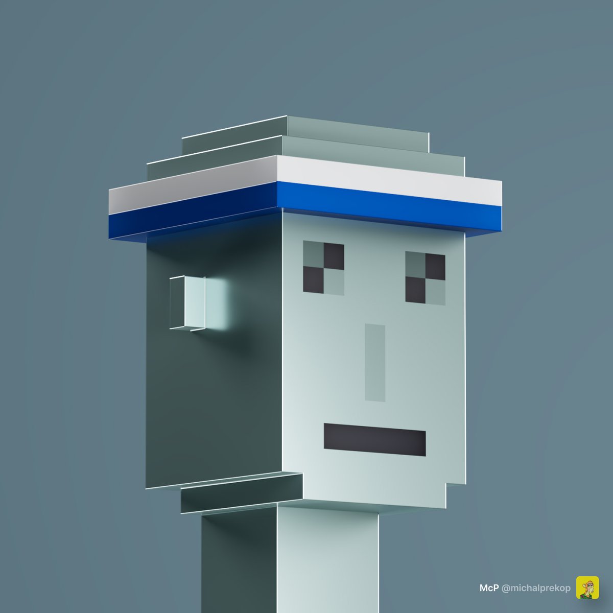 michalprekop's tweet image. Presenting my newest creation: a mesmerizing 3D rendition of @cryptopunksnfts 3100 honoring its rich history and iconic legacy. 🖼️ Here's to adding a new dimension to the story!