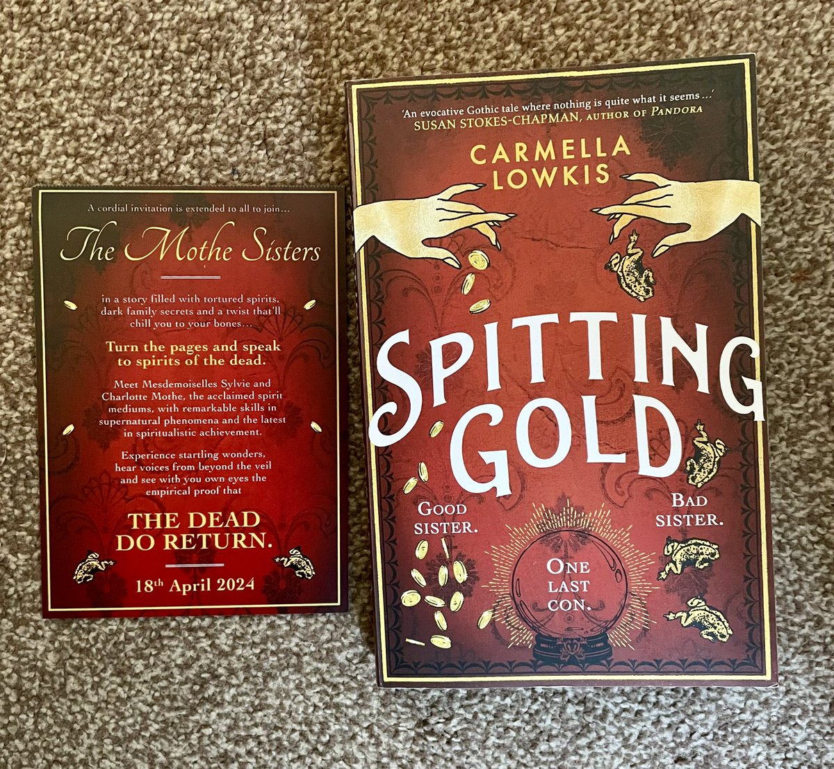 Huge thanks to @DoubledayUK for this beautiful #BookPost. My gothic-loving heart is so intrigued by @carmellalowkis’s #SpittingGold, due out 18 April, so hoping to get to this one soon! #BookBlogger