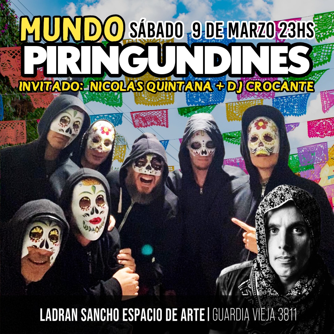 Piringundines's tweet photo. Volver al año, a la música,
la vuelta al barrio en 80 mundos
#MundoPiringundines
noche de patio, banda y Dj
este sábado desde las 23 hs en @ladransantxo 
Abre la jarana @NDislexia en bandoneon set,
luego @Piringundines y cierra el DJCrocante en modo cumbia fungis 🕺🏽💃🏽🔮 que tul? https://t.co/pebHpHyMNl
