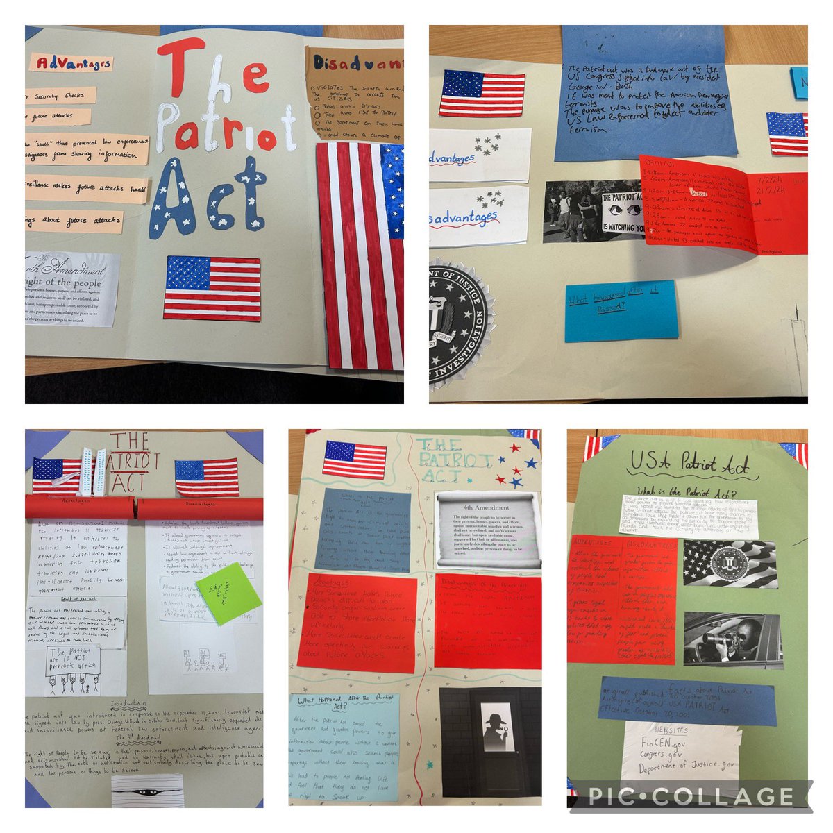 DrGraham_porty's tweet image. Gallery walk for my S2s today who have been working on a project about the advantages and disadvantages of the USA Patriot Act. Really impressed with how hard they worked and the quality of their end products @ModPorty @PortyAcad #PBL #proudofporty