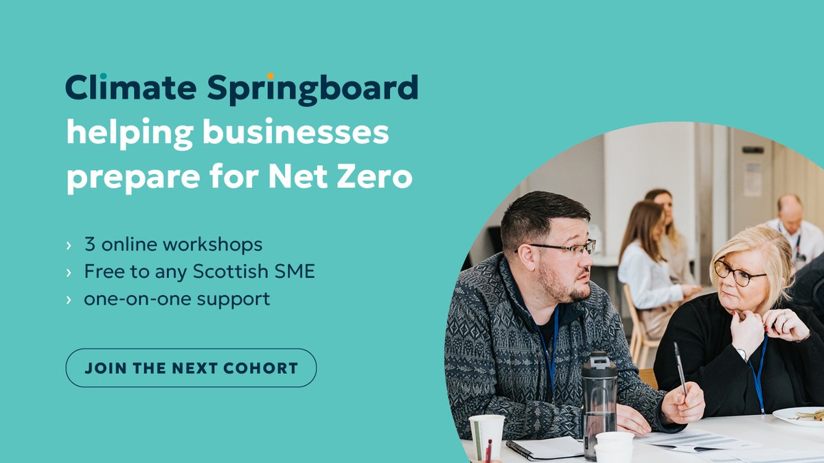 Unsure where to start with a climate strategy? Climate Springboard is a free business support programme that's just opened its doors to any Scottish SME. Learn how to report emissions, implement and communicate your strategy with peers. ➡️edinburgh.onlinesurveys.ac.uk/climate-spring… @EdinburghUni