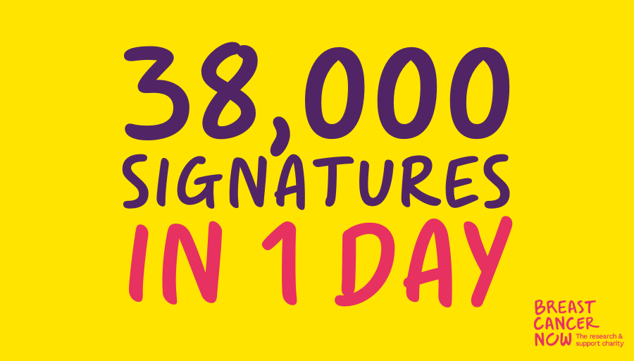 Thank you for 38,000 signatures in 1 day! Help us keep up the momentum around our #EnhertuEmergency petition! action.breastcancernow.org/enhertu-emerge…