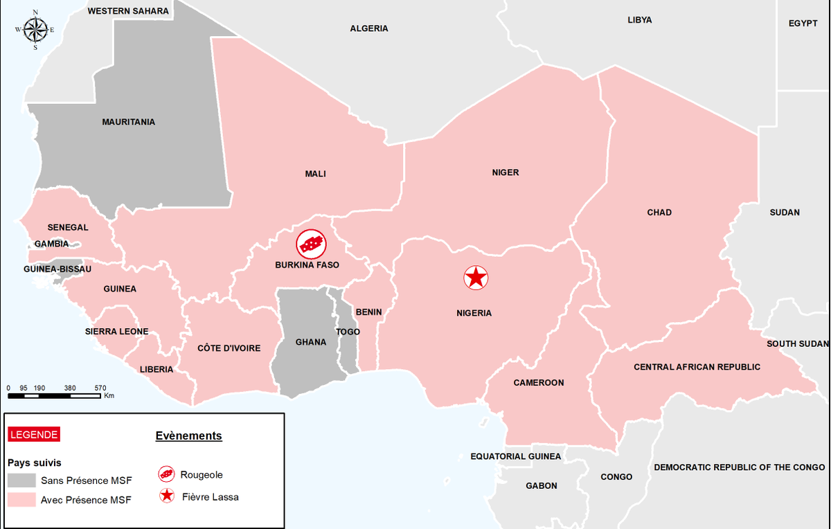 MSF_WestAfrica's tweet photo. #INFO EPIDEMIO ⬇
- Hausse continue et inhabituelle de cas de #rougeole au #BurkinaFaso avec 2355 cas suspects depuis début 2024 (@OMS_Afrique).
- Fièvre #Lassa au #Nigeria avec 7504 nouveaux cas suspects dans les Etats Edo, Ondo, Bauchi, Tabara et Benue (@NCDCgov).
RDV le 13/03. https://t.co/4bevEWYN12