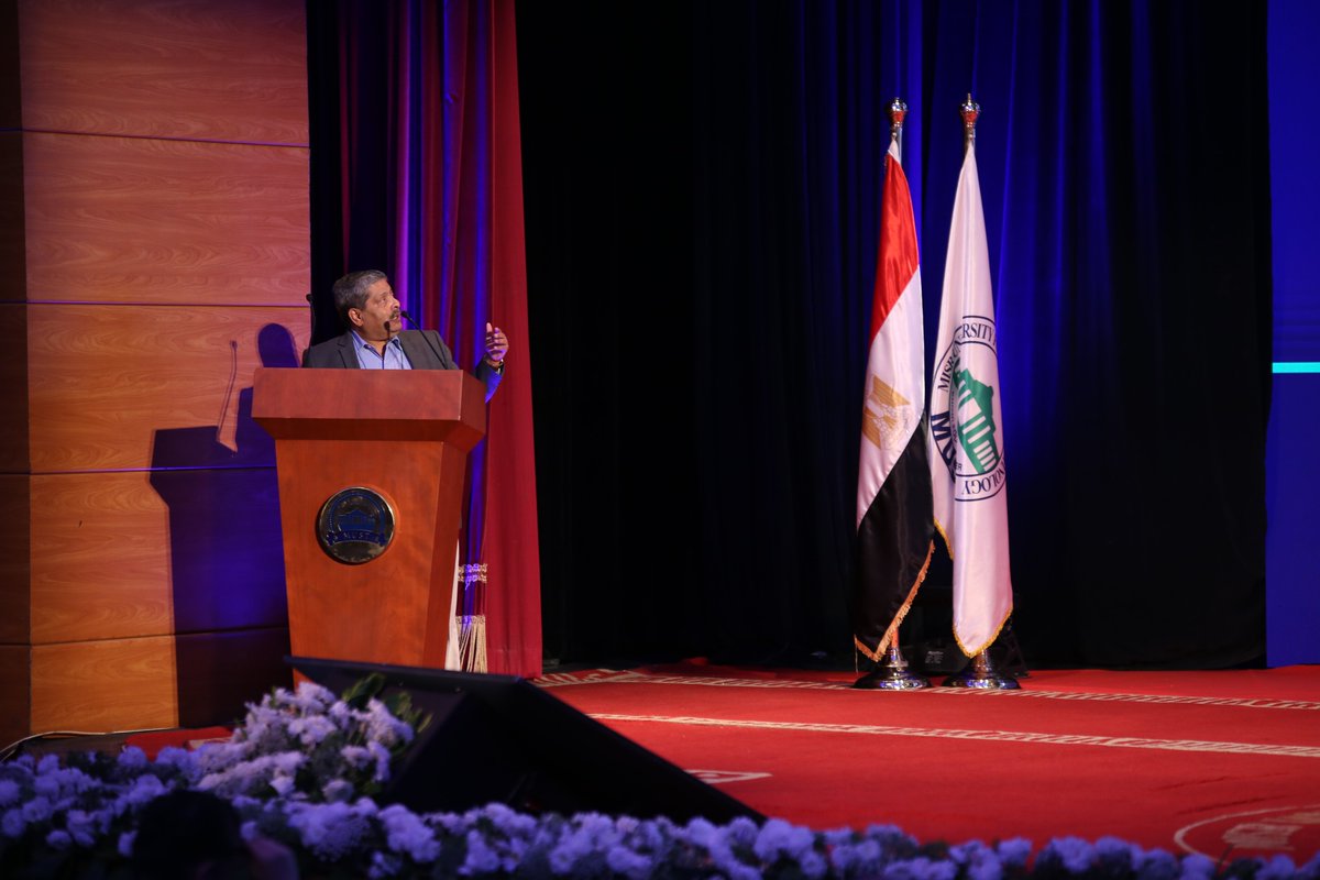 Must_University's tweet photo. Straight from Tuskegee University, USA to Misr University for Science and Technology, Egypt.

Presenting Channapatna Prakash, Prof. of Plant Molecular Genetics, discussing “Promise of Genome Editing to improve Egyptian and Global Agriculture in the Face of Climate Change”. https://t.co/pdF54rlSGS