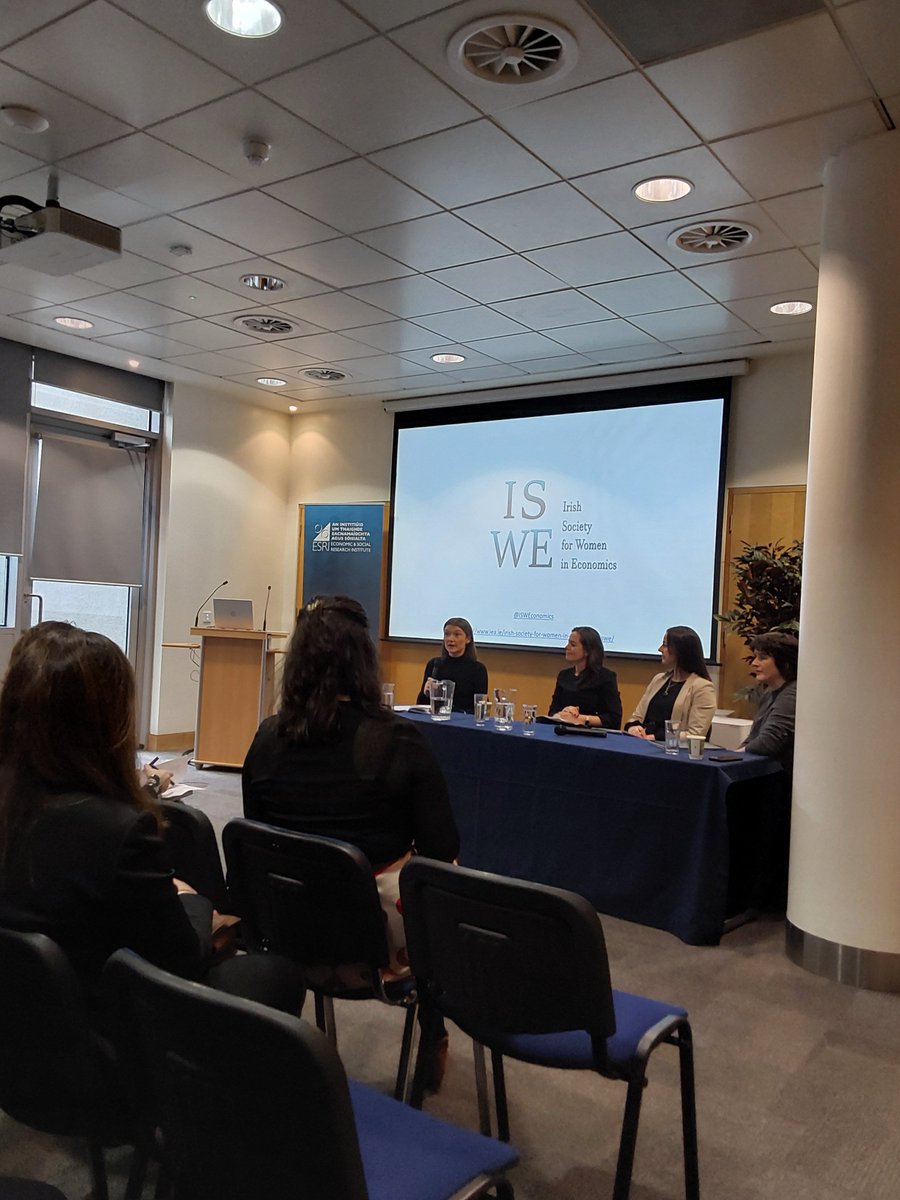 Kicking off our ISWE Internerional Women’s Day 2024 event, at <a href="/ESRIDublin/">Economic and Social Research Institute (ESRI)</a> themed “Womens’ changing role in Irish Society” chaired <a href="/howardemma/">Emma Howard</a> with Panelists 
@karinadoorley (ESRI), Aedín Doris
<a href="/MaynoothUni/">Maynooth University</a>  and Mary-Elizabeth McMunn <a href="/centralbank_ie/">Central Bank of Ireland</a>