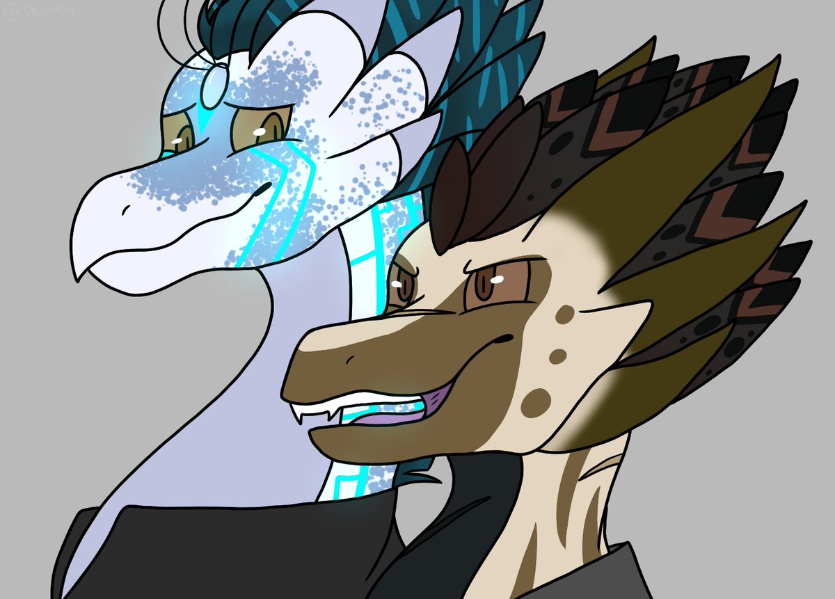 doodlesbyshelb's tweet image. Hello, Octopunk Media community, I&apos;m still alive and I bring you Gavin and Nines as Flight Rising dragons-

Now back into the shadows so I can draw the whole gang.
#DEFanart #DetroitEvolution #Reed900 #FRFanart #FRFandragons