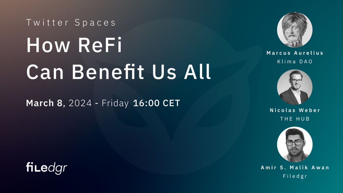 How #ReFi can benefit us all ♻️ This time, we have the honor of being guests at @thehub_dao alongside @KlimaDAO. Set a reminder 🔔⬇️ x.com/i/spaces/1lyxb… @er_falk @chapitoswtf