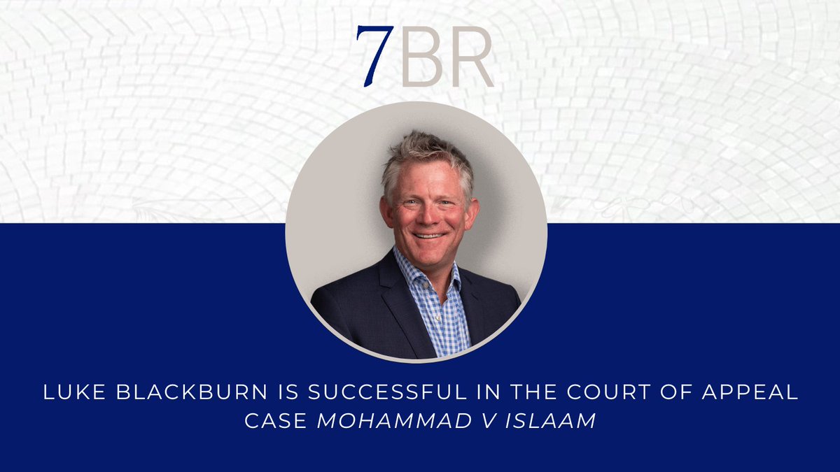7BR’s Luke Blackburn appears in the Court of Appeal in a case concerning ‘exceptional use of Judge-only trial powers after jury interference.’ You can read more about the case here: lnkd.in/dKRYAvFA #WeAre7BR